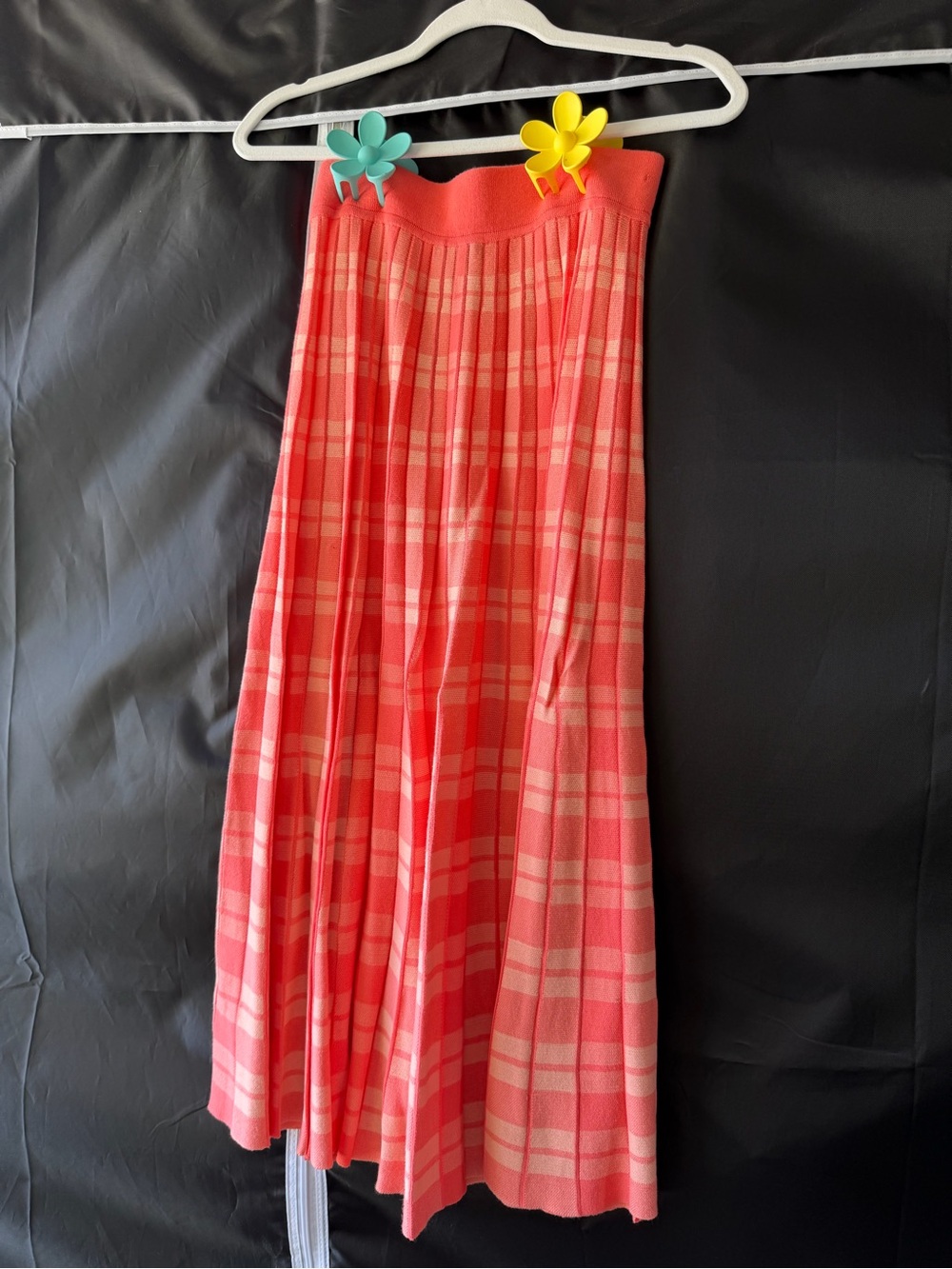 NWT Kate Spade New York Plaid Knit Pleated Midi Skirt | XXS | $298 Retail